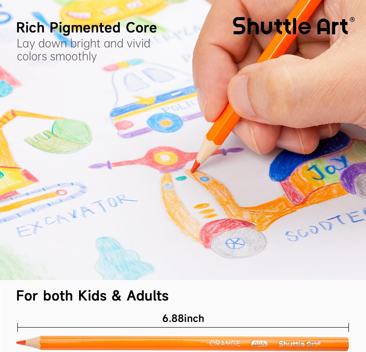 Detalle de Shuttle Art 720 Colored Pencils Bulk — 60 Packs of 12 Pre-Sharpened Colors for Classrooms and Home Art