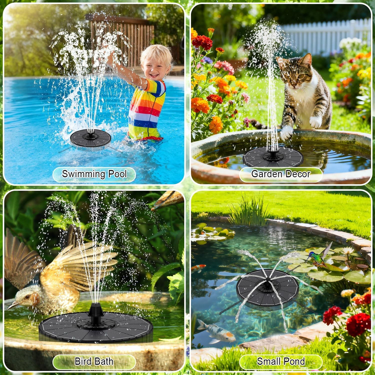 Thumbnail 5 de SZMP Solar Bird Bath Fountain 3.5W