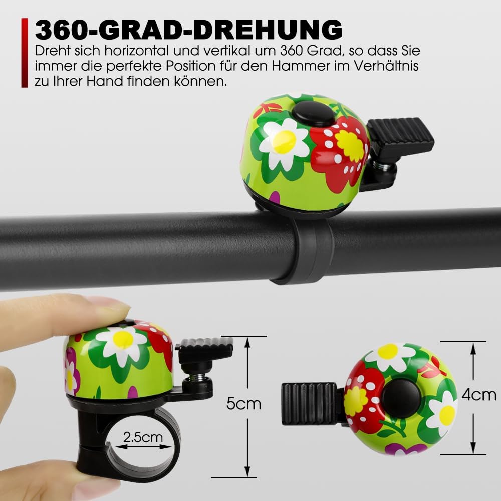 Thumbnail 2 de Fahrradklingel Kinder – Lauter, robuster Klingelaufsatz für Kinderfahrräder und Co.