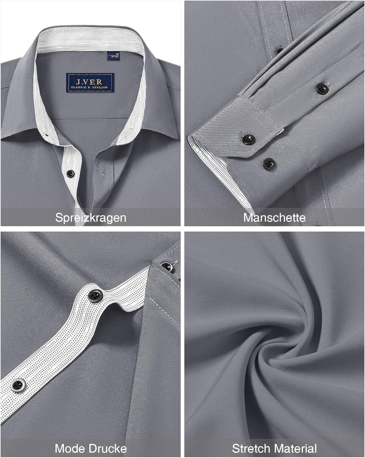 Thumbnail 4 de J.VER Hemd Herren Langarm Regular Fit Tencel
