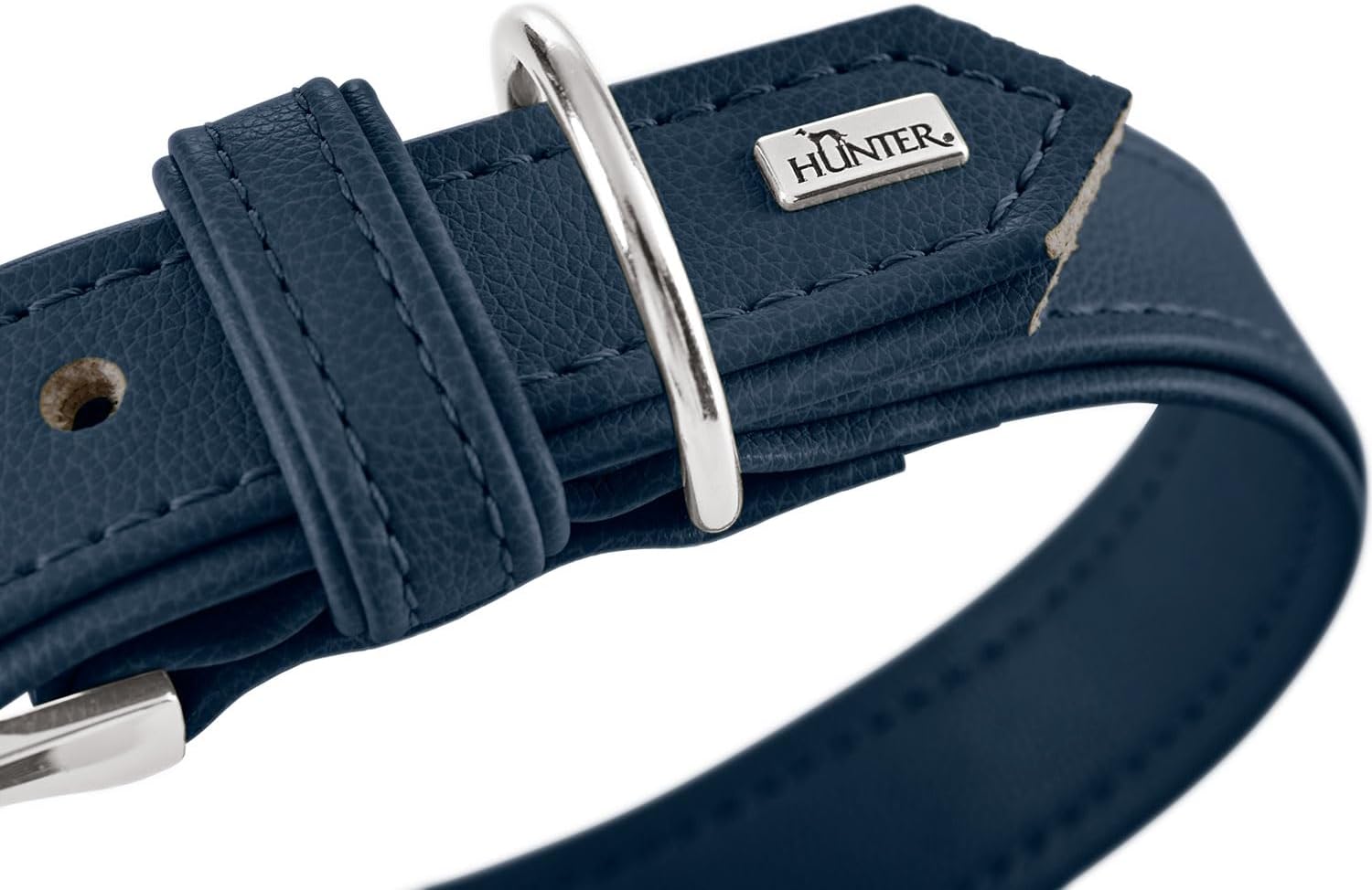 Thumbnail 2 de HUNTER Hundehalsband Amalfi (Größe 50) in Marineblau – veganer Kunstleder-Look, weich & pflegeleicht