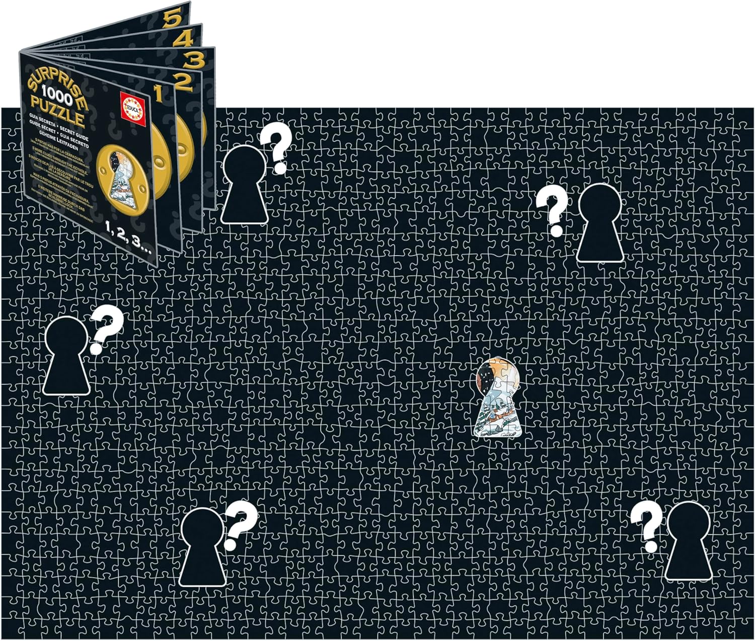 Thumbnail 2 de Educa Puzzle Surprise natalizio da 1000 pezzi per adulti (14+), puzzle a sorpresa con lucchetto