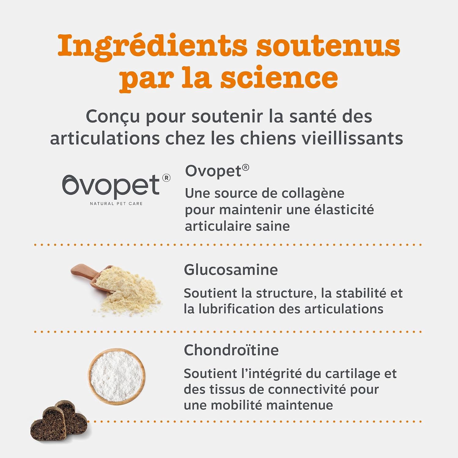Detalle de Zesty Paws Hip & Joint Mobilité – Friandise cœur pour chiens, glucosamine et chondroïtine – Ovopet et moule verte de Nouvelle-Zélande – 90 unités