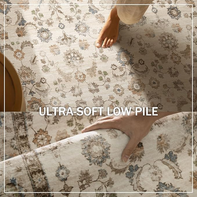 Thumbnail 4 de 8x10 Washable Area Rug — Boho Vintage Living Room