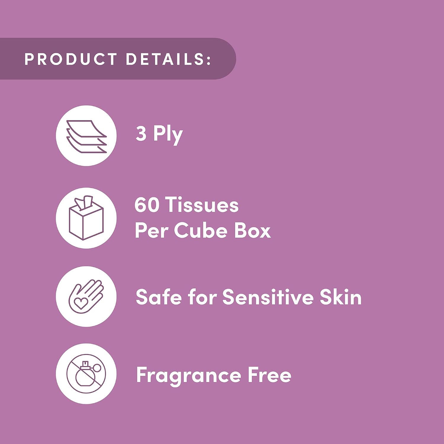 Detalle de Amazon Aware 100% Bamboo Facial Tissues, 3-Ply, FSC Certified, 12 Pack (60 Sheets per Box, 720 Total)