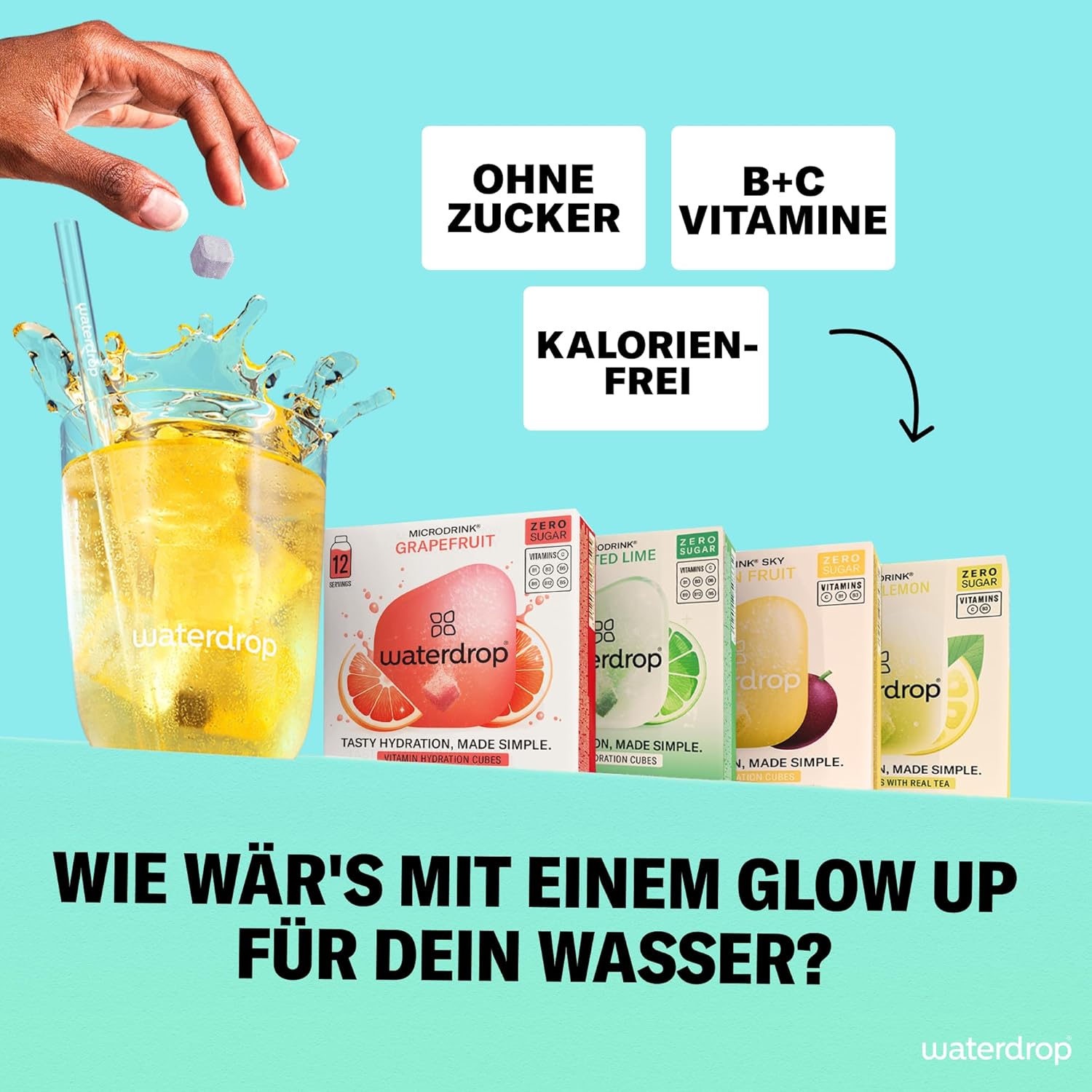 Detalle de waterdrop Tropische Früchte Set 48 Würfel