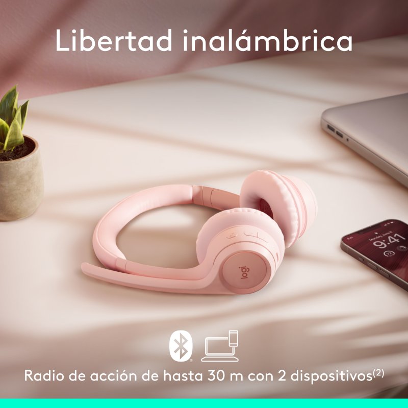 Detalle de Logitech Zone 300 Auriculares inalámbricos Bluetooth con micrófono