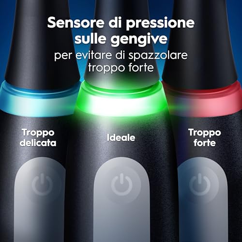 Detalle de Oral-B iO 3 Spazzolino Elettrico Nero con 1 Testina, Custodia e Dentifricio