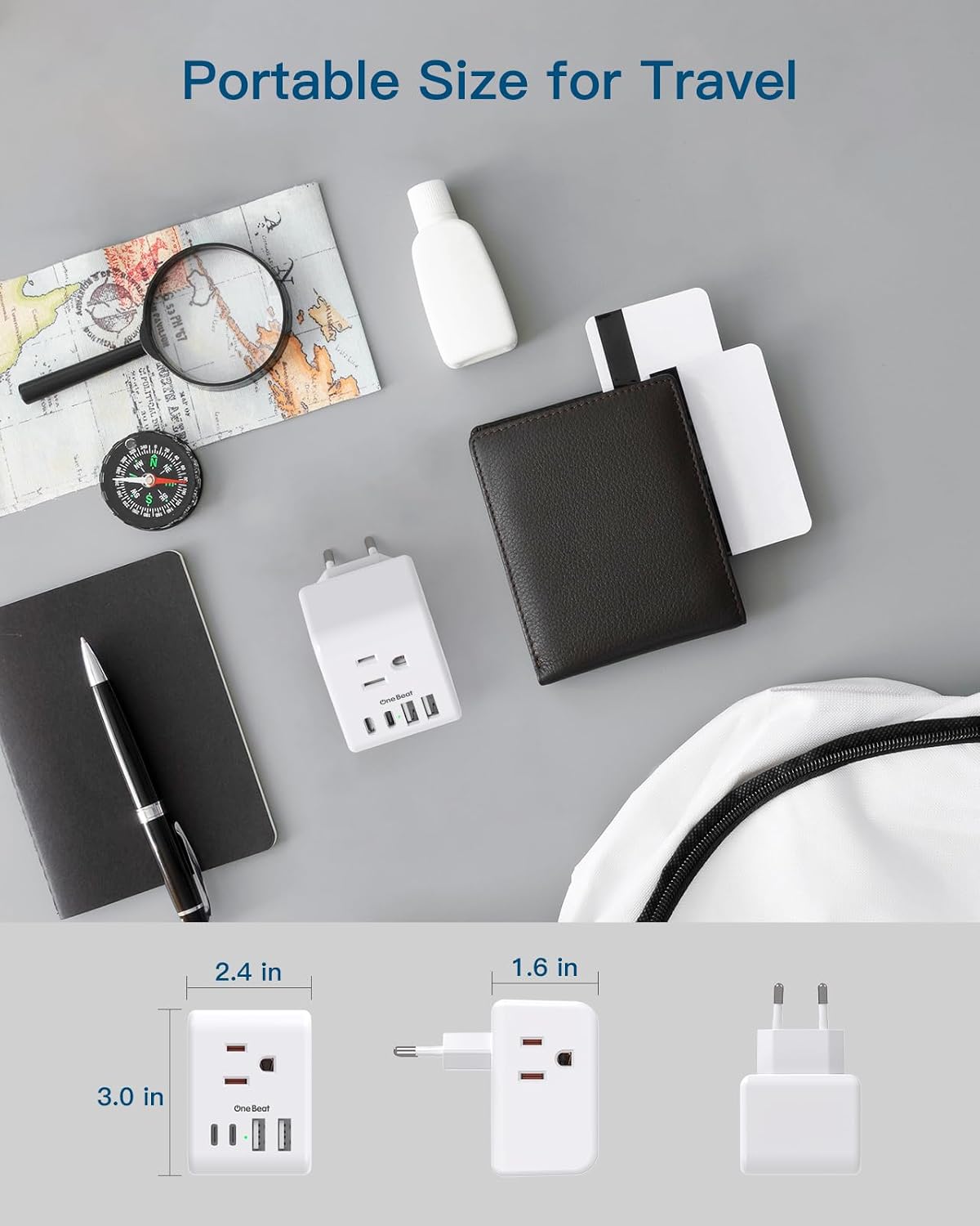 Thumbnail 4 de 2 Pack European Travel Plug Adapter 6-in-1