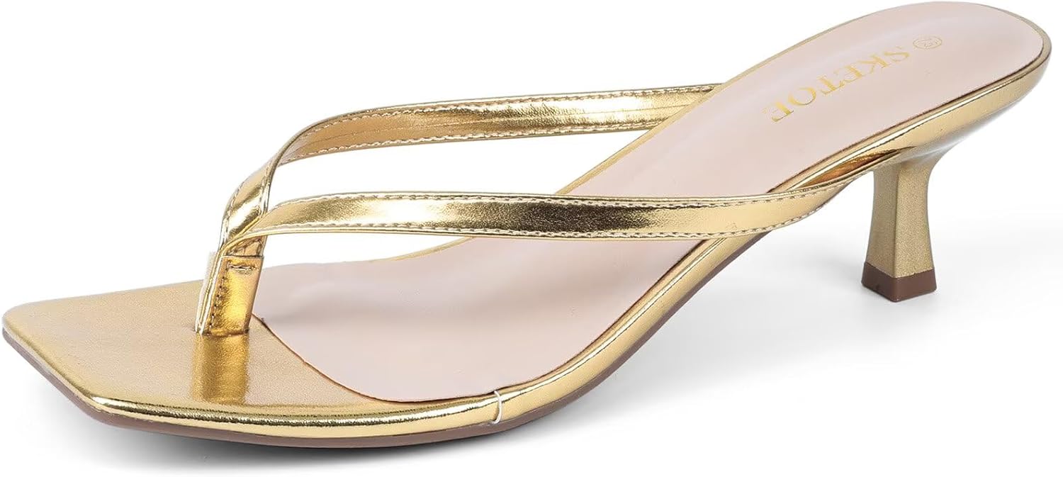 Thumbnail 6 de SKETOE Kitten Heels for Women Square Toe Sandals: Comfortable 2-Inch Elevation