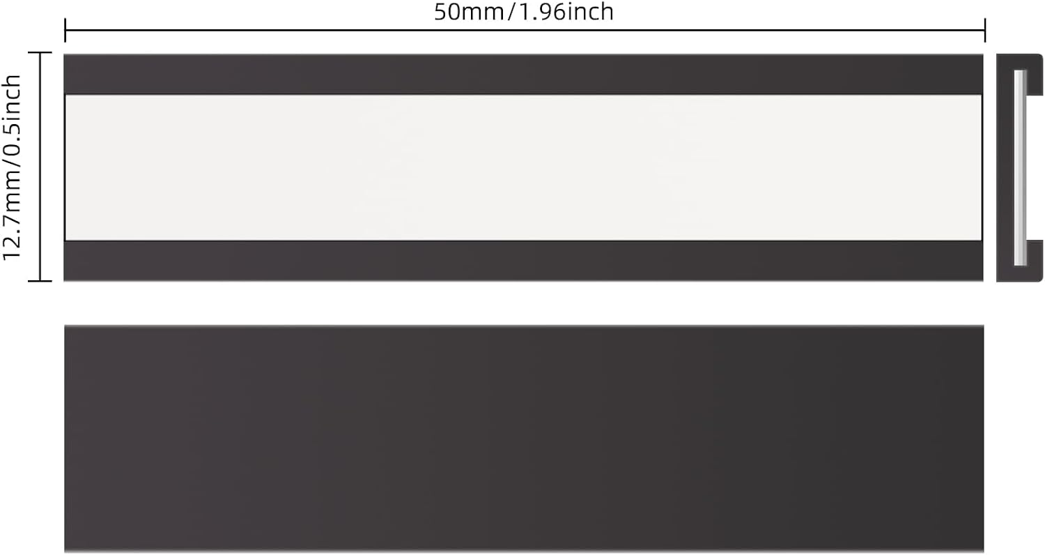 Thumbnail 1 de LLPT Magnetische Etikettenhalter MH1250 – 50 Stück, 12,7 x 50 mm