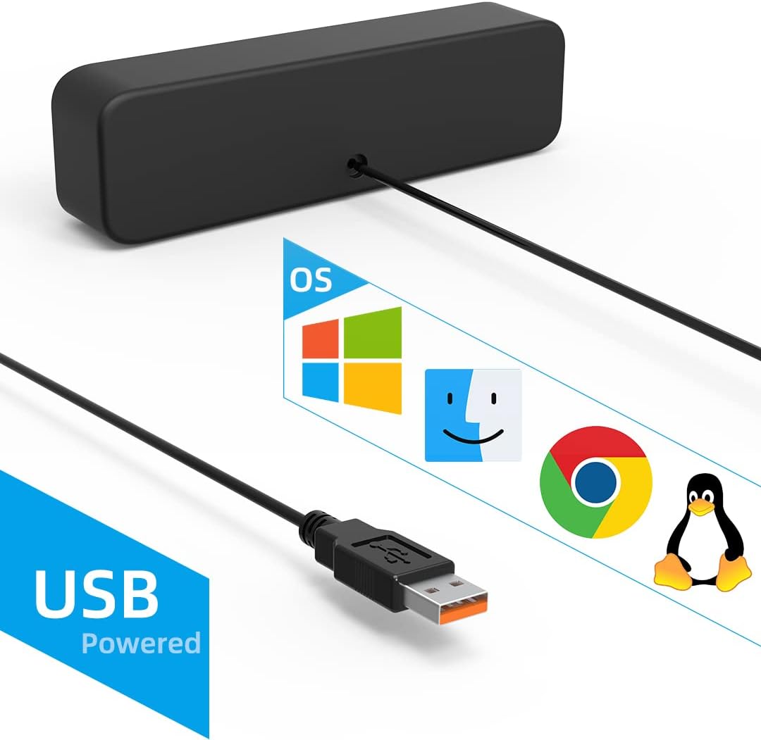 Detalle de USB computer speakers with dual 3 W drivers