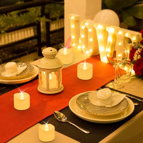 Detalle de CNMTCCO Candela LED senza fiamma 24 pezzi – Luce calda e sicura per decorazioni festive