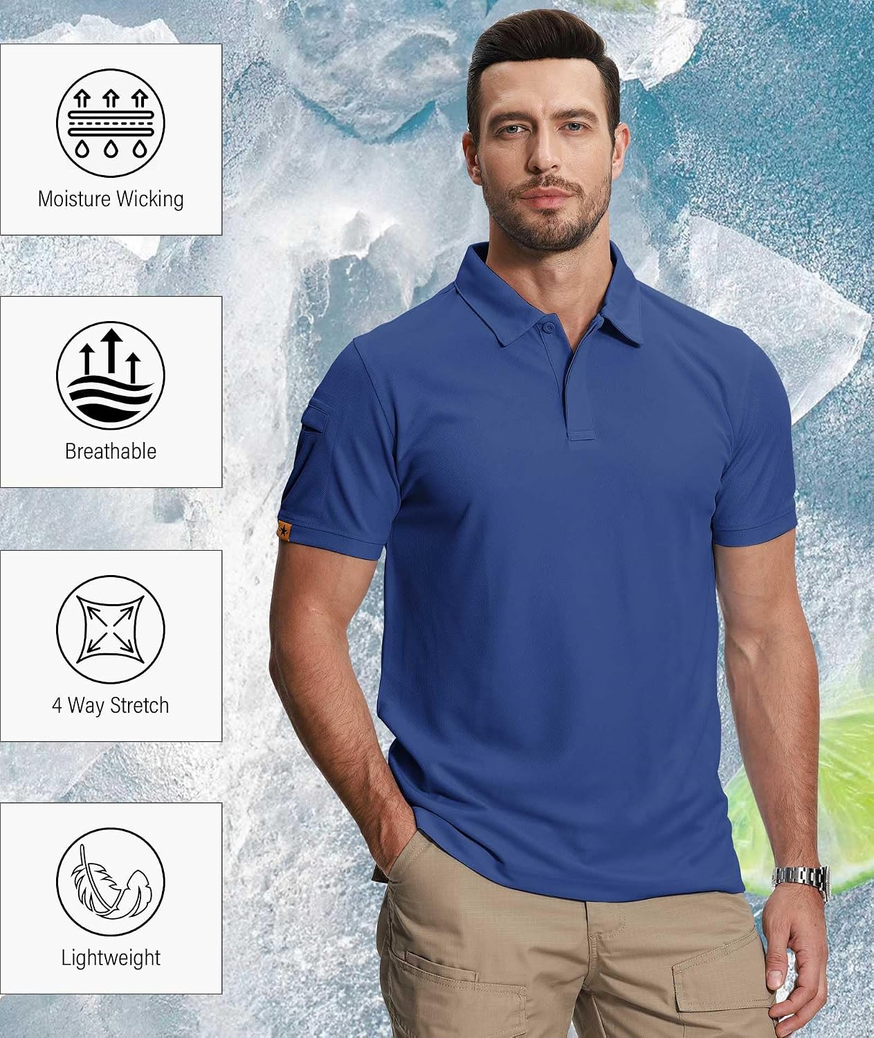 Detalle de ZITY 5 Pack Polo Shirt Moisture-Wicking