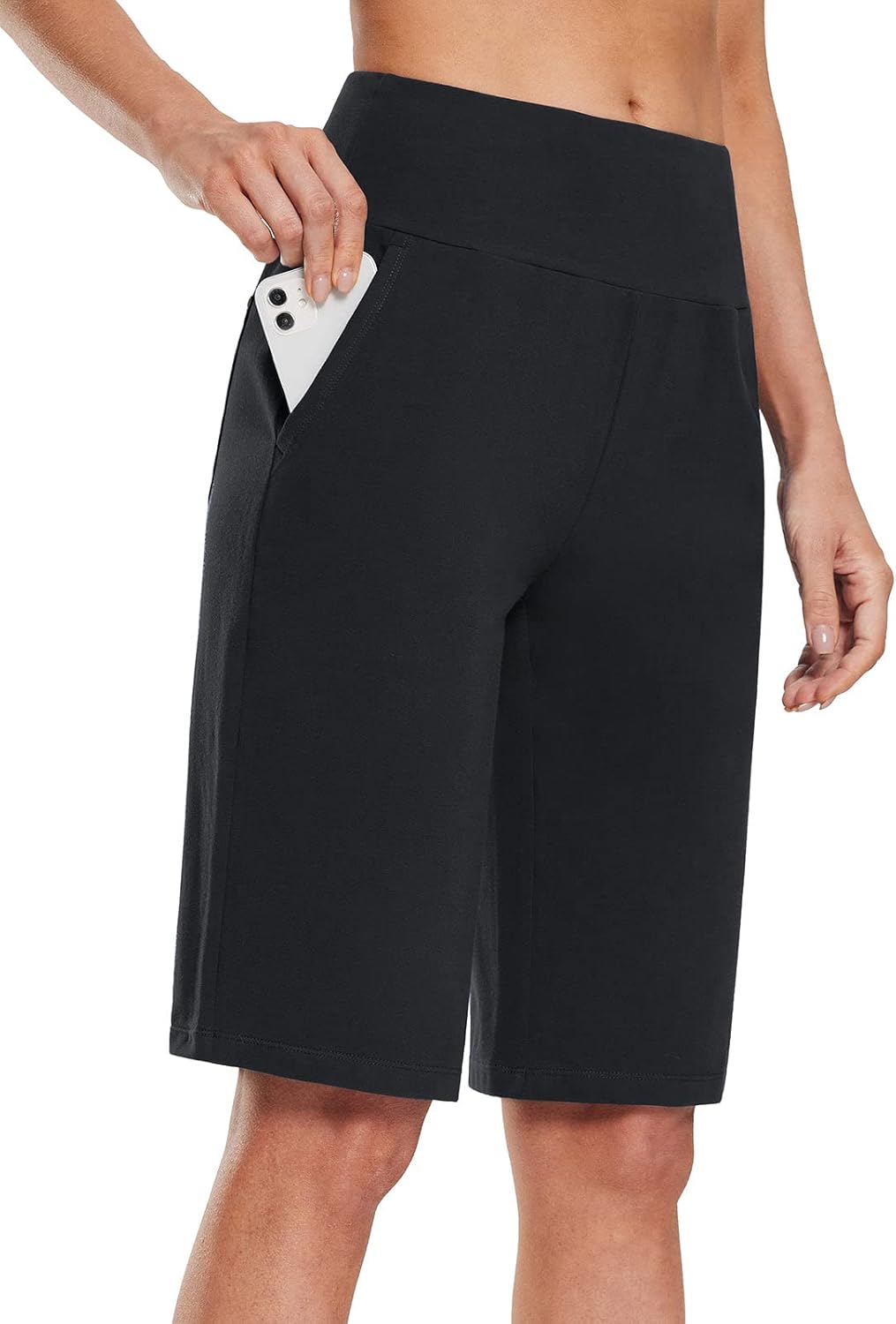 Thumbnail 4 de Baleaf Women's 12" Long Bermuda Shorts: High-Waisted, Knee-Length Cotton with Pockets
