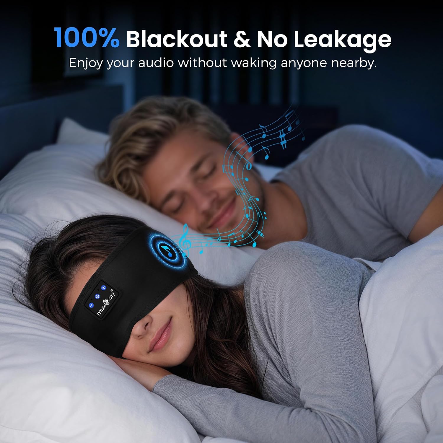 Detalle 2 de MUSICOZY Sleep Headphones Bluetooth 5.4 headband