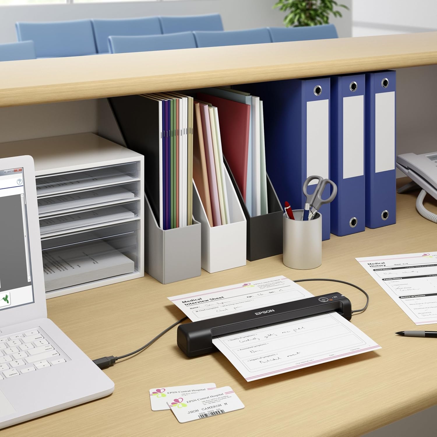 Thumbnail 1 de Epson WorkForce ES-50 : scanner mobile de documents USB, compact et rapide