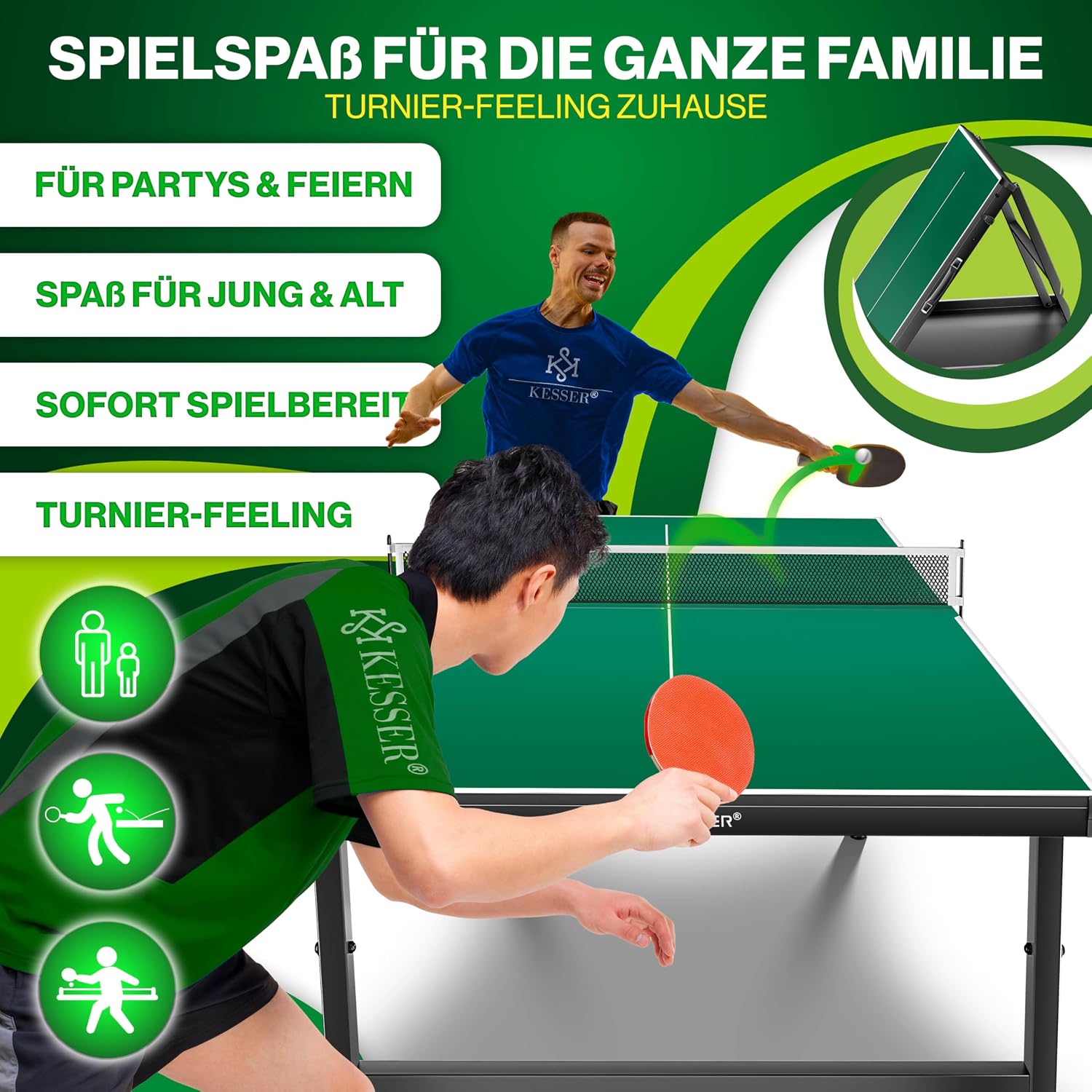 Thumbnail 3 de KESSER Tischtennisplatte Mini