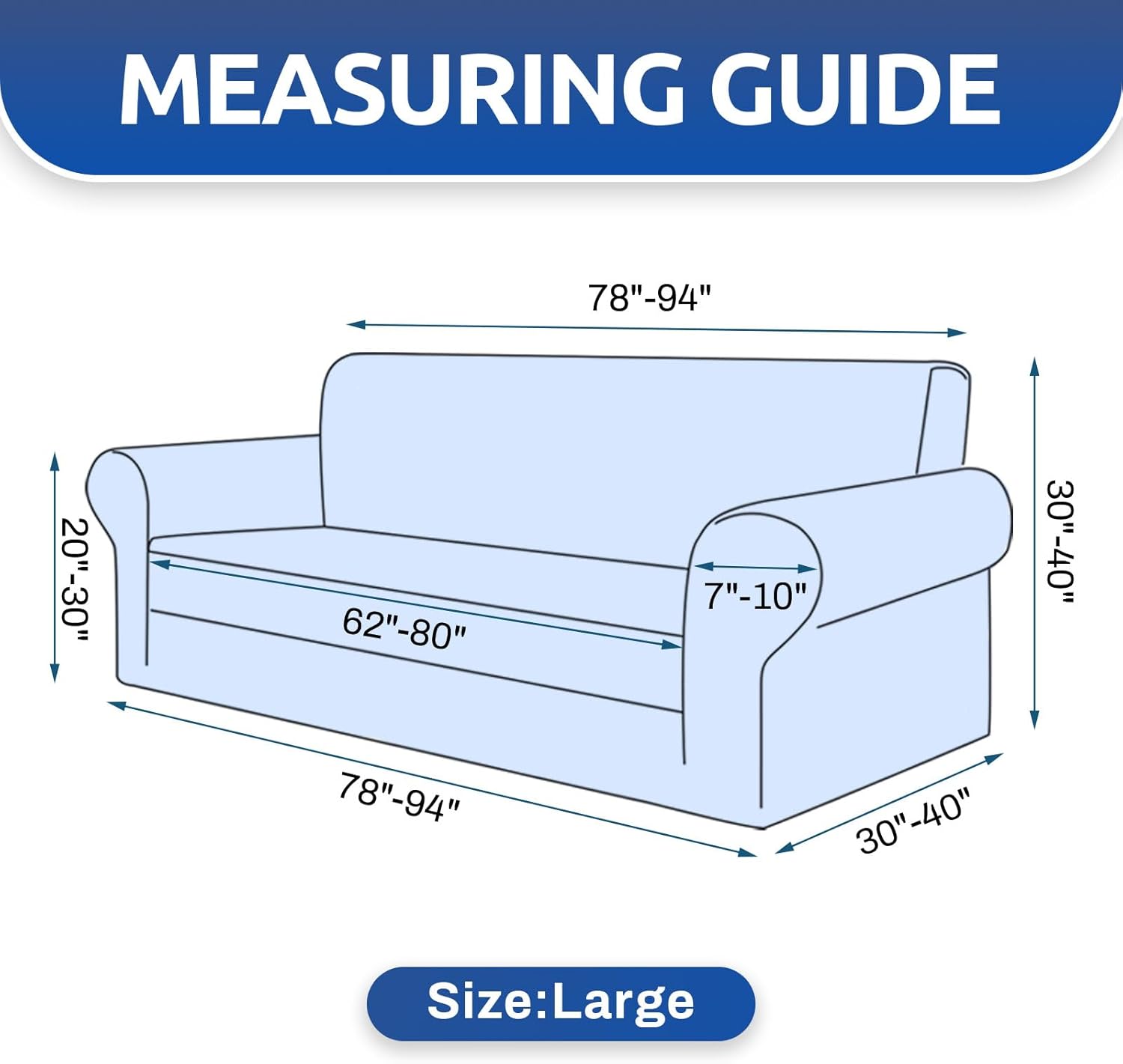 Thumbnail 3 de KEKUOU Stretch Sofa Cover 78"-94" 🛋