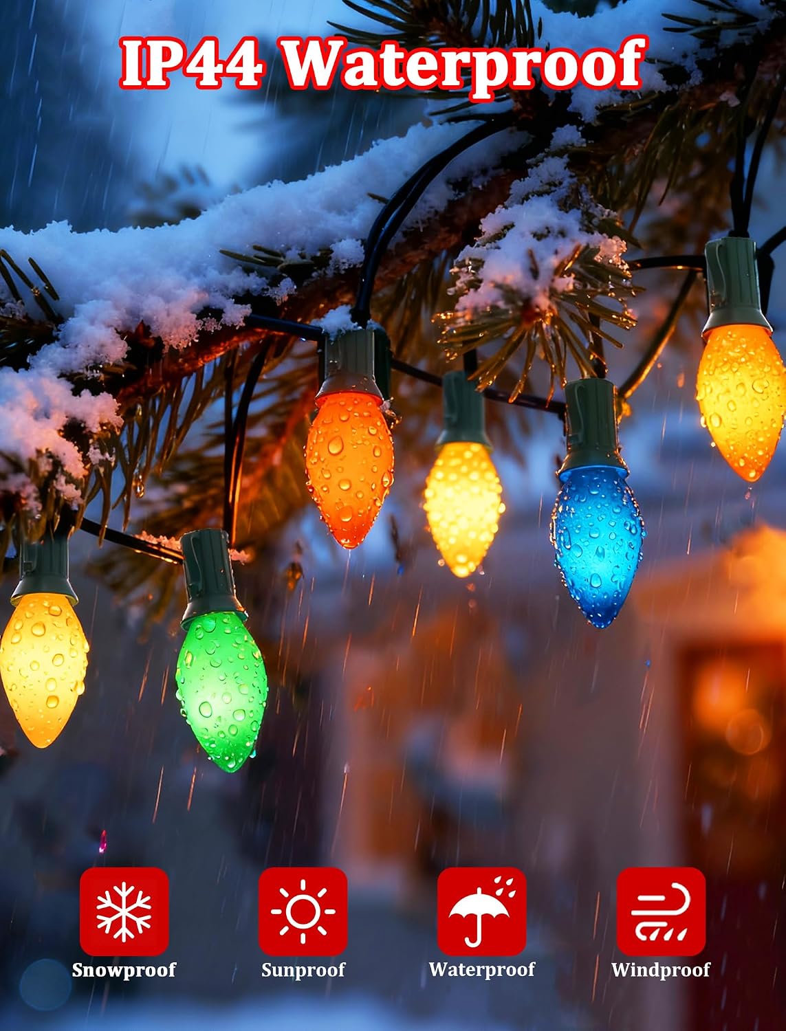 Detalle de Bokoiuu C7 LED Christmas String Lights 25FT ๐