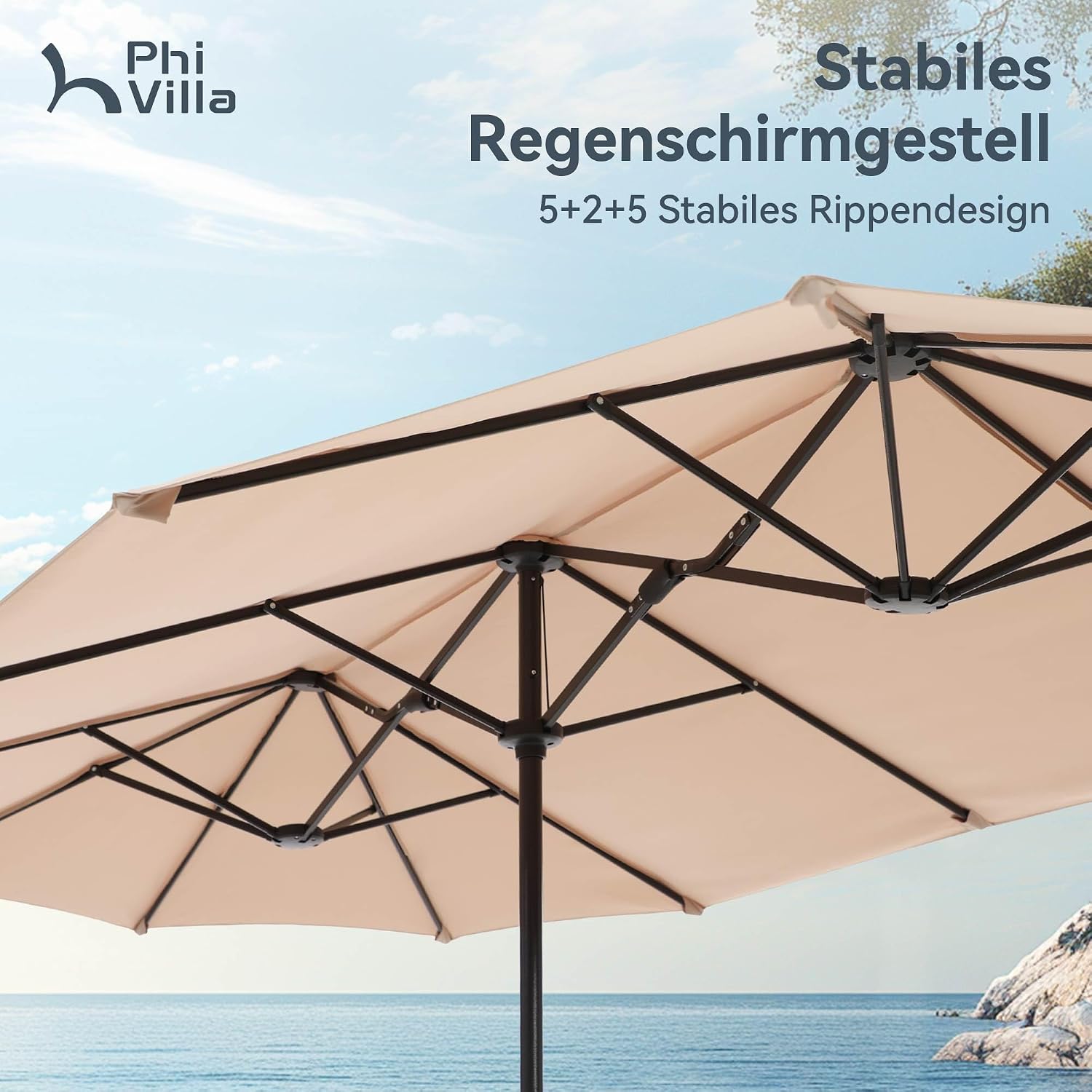 Thumbnail 3 de PHI VILLA Sonnenschirm Rechteckig 200×380 cm