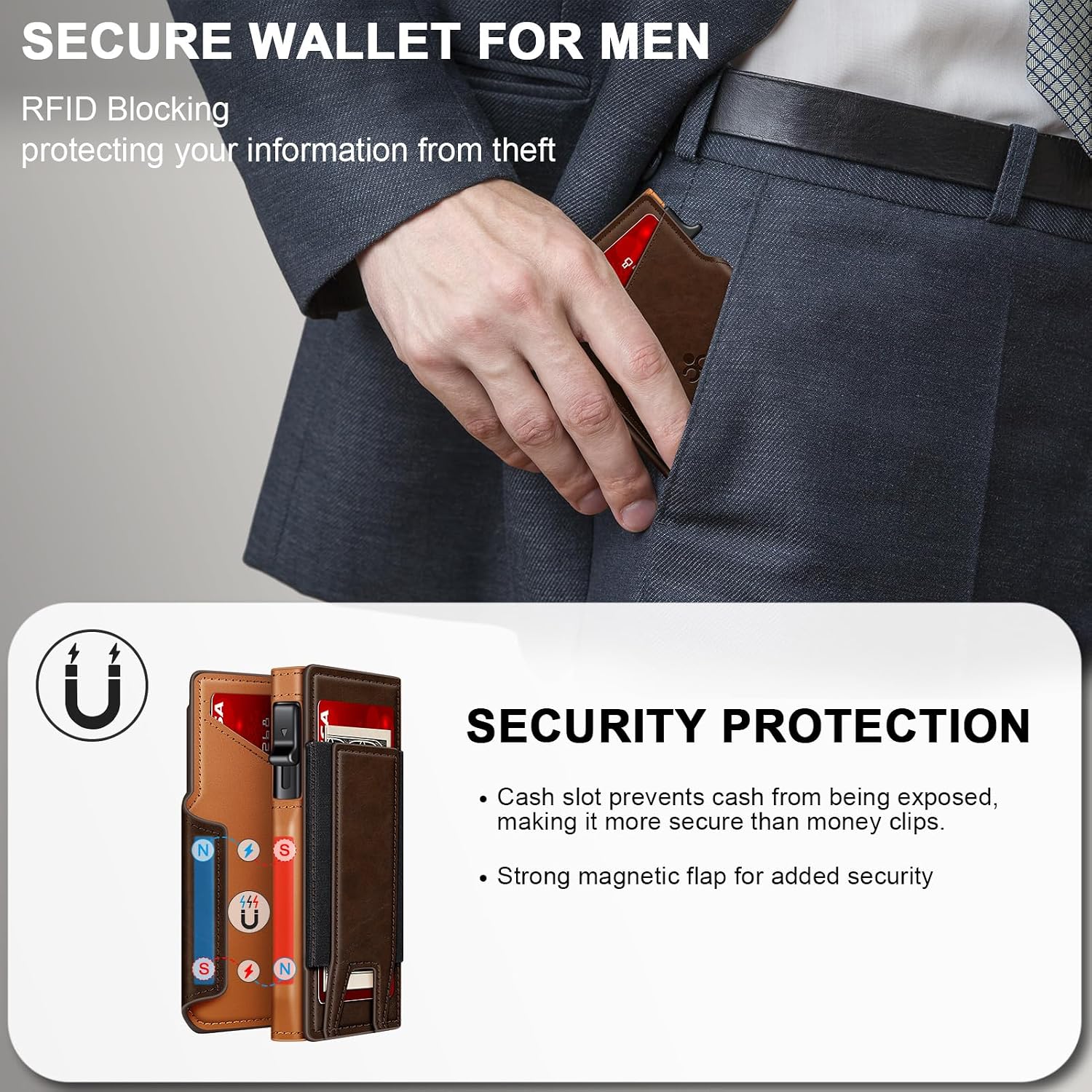 Thumbnail 6 de Men's Slim Pop-Up Wallet with 9-13 Card Holders ⚖