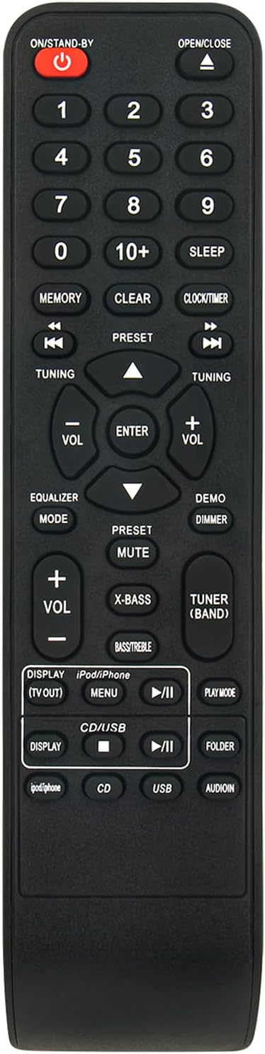 Detalle de RRMCGA246AWSA Replaced Remote Control for Sharp CD Audio Systems