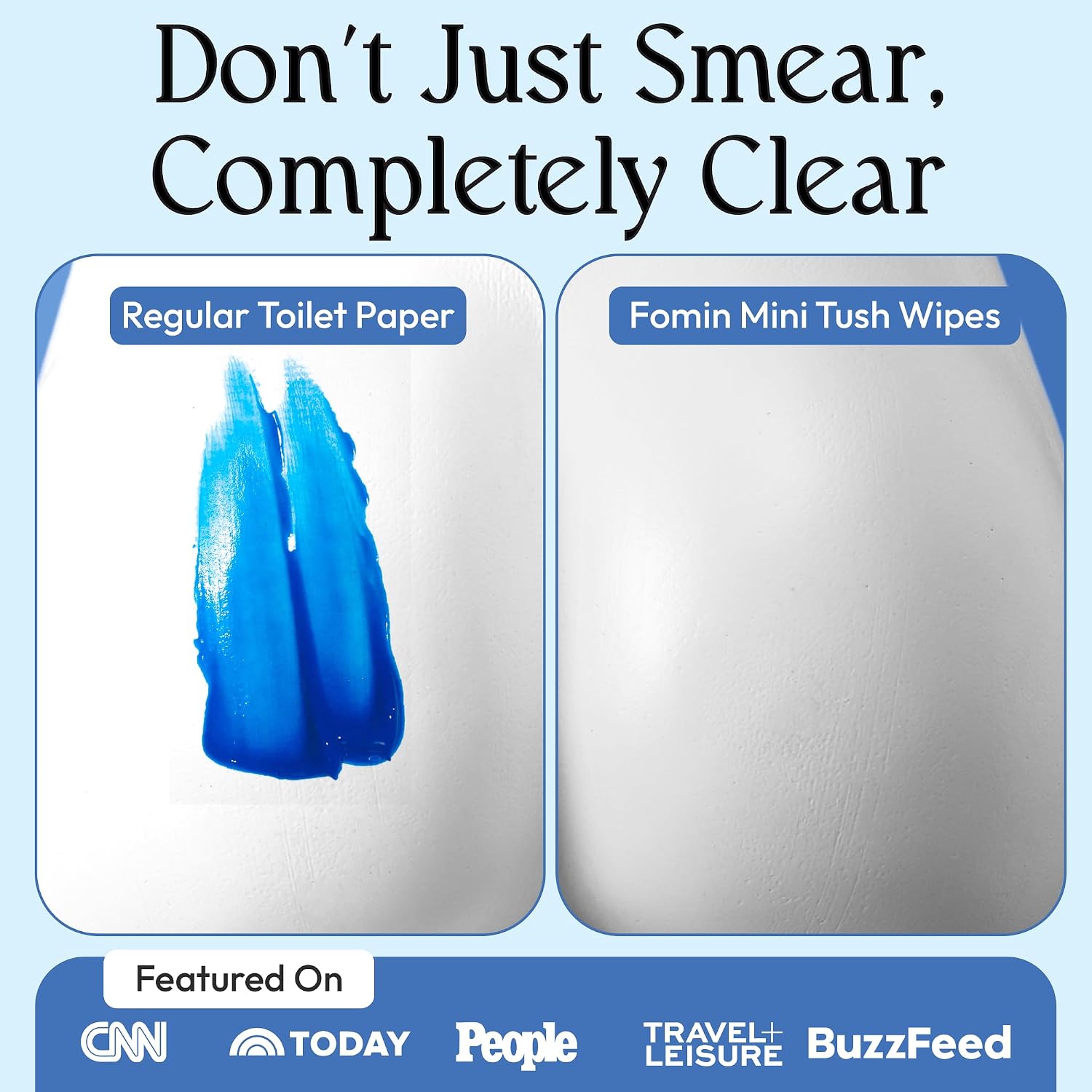 Thumbnail 1 de Fomin Compact Travel Flushable Wipes (64 Wipes) - Unscented, Plant-Based & Hypoallergenic
