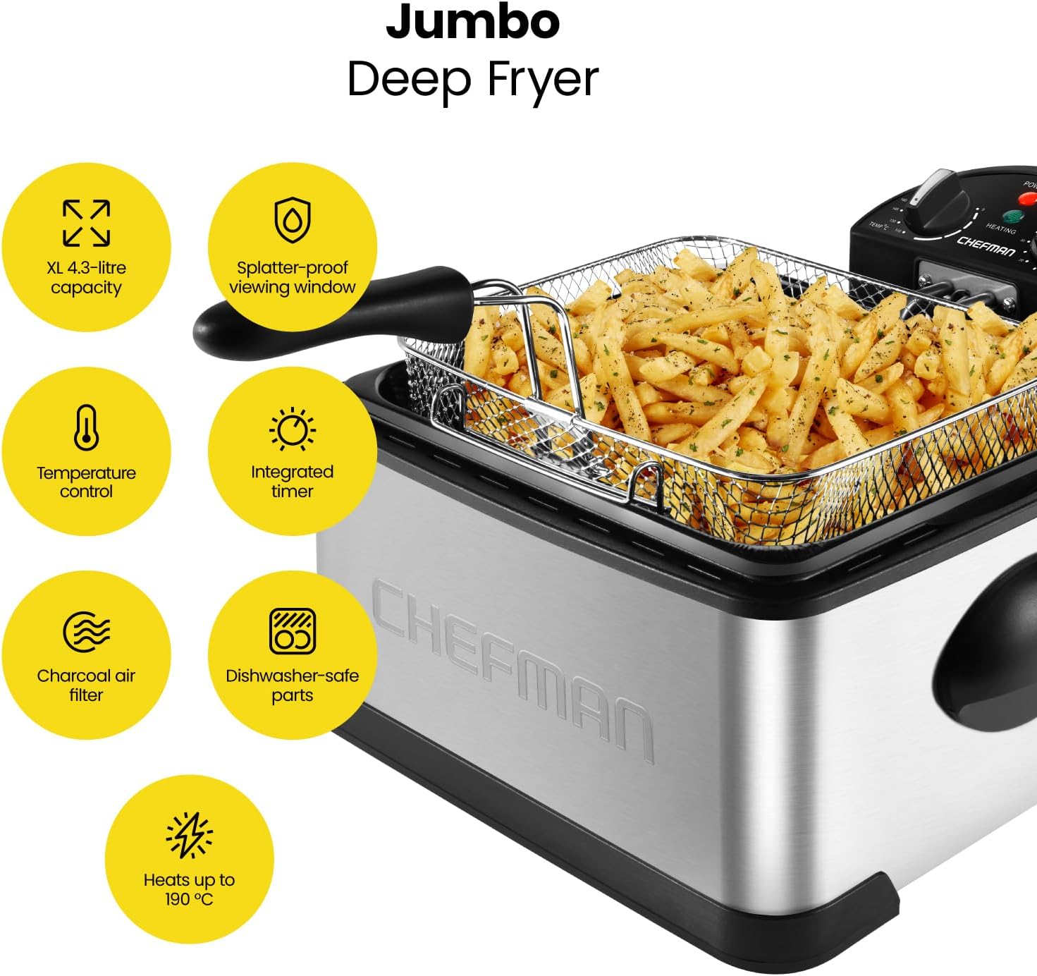 Detalle 2 de Chefman 4.3 Litre Deep Fat Fryer