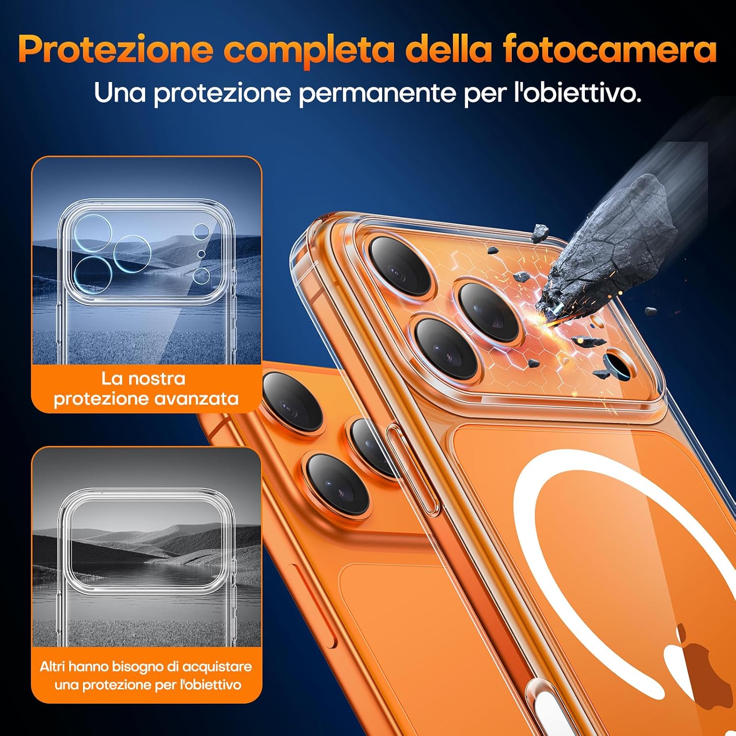 Thumbnail 5 de TAURI Cover iPhone 17 Pro con vetro temperato, trasparente