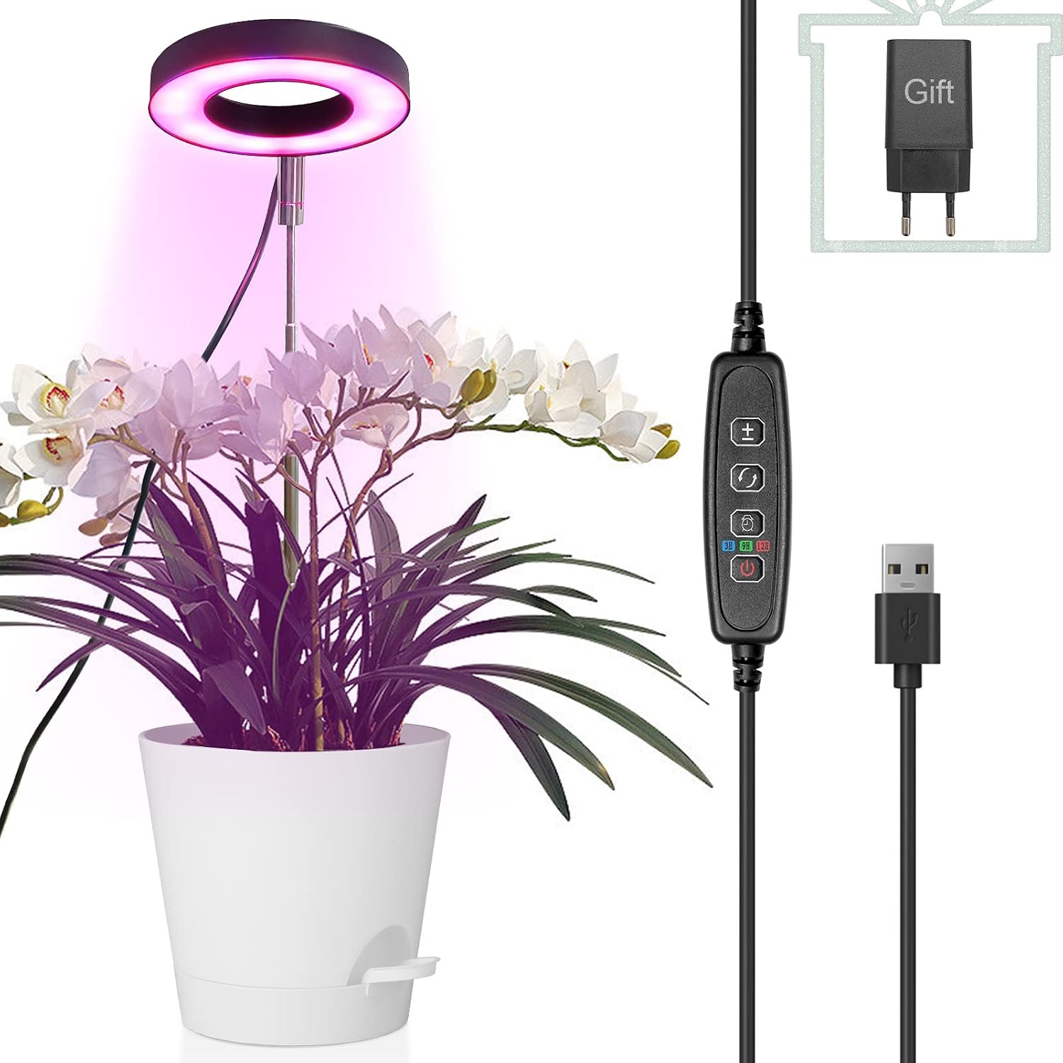 Detalle de Lampada per Piante 42 LEDs a spettro completo 🌱