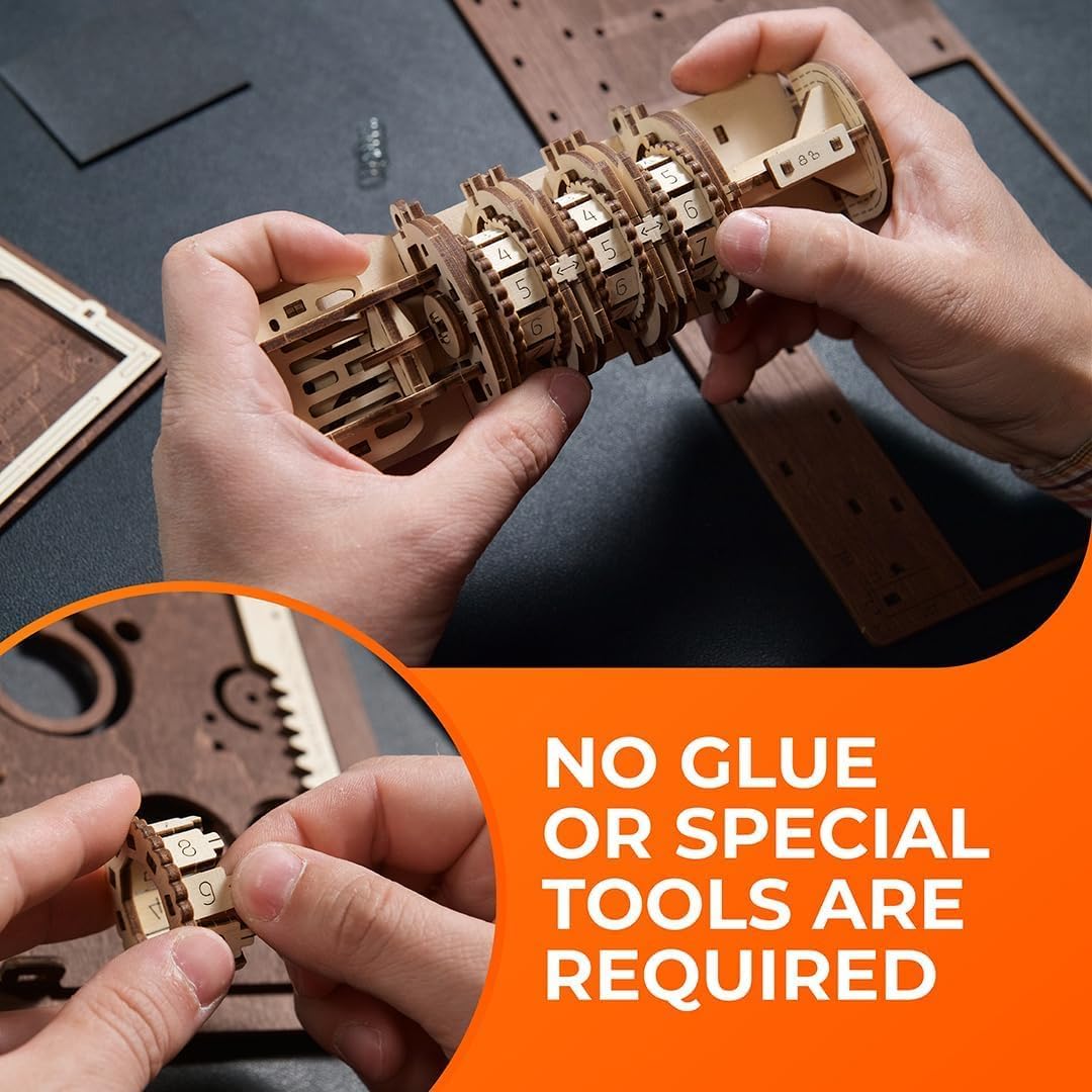 Thumbnail 4 de UGEARS Libro dei Segreti Scatola Puzzle 3D in legno steampunk (263 pezzi) con lucchetto a combinazione