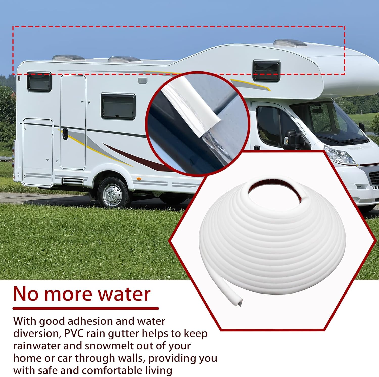 Detalle 2 de Grondaie per camper 10 metri bianche