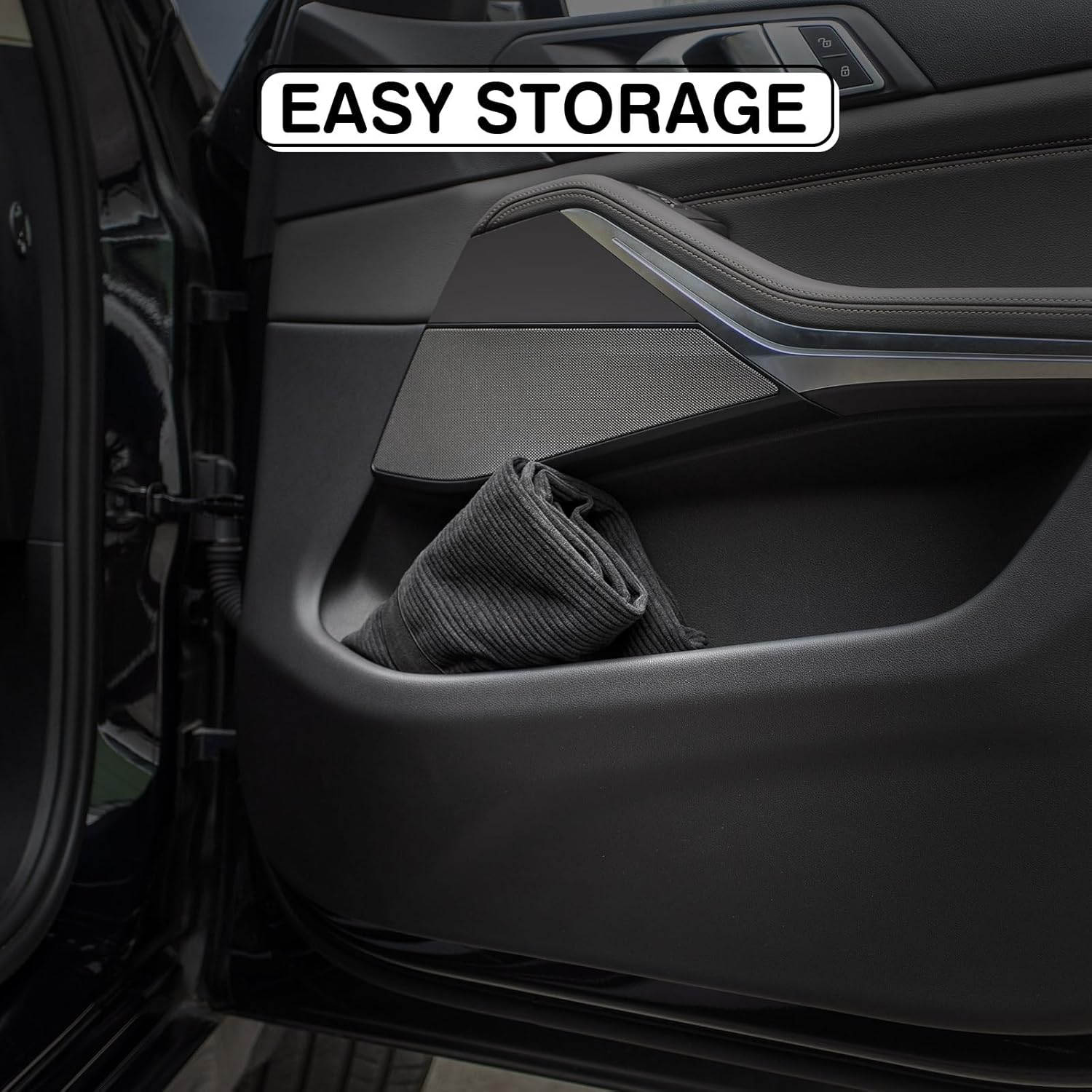 Detalle de Leader Accessories Corduroy Waterproof Front Seat Cover for Cars & SUVs (Universal, Single, Black)
