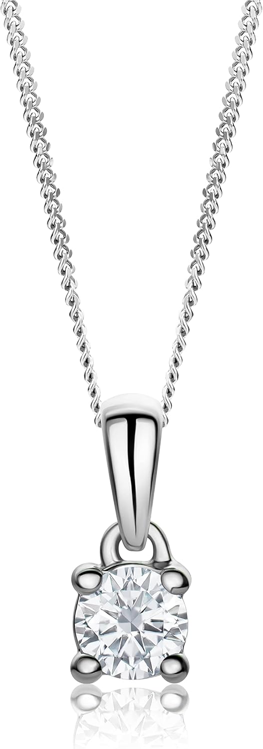 Thumbnail 5 de MIORE Collana Donna in Oro 14K 585 con Ciondolo Solitario Diamante Lab-Grown 0,10–0,20 Ct e Catena 45 cm