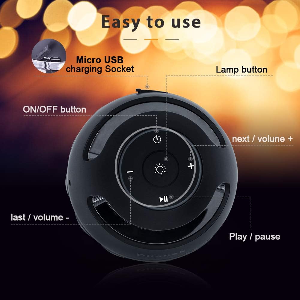 Thumbnail 6 de ANERIMST Bluetooth Lautsprecher mit Flammen-Effekt – 5-in-1 LED Tischlampe, IP65, 360° Klang, kabellos