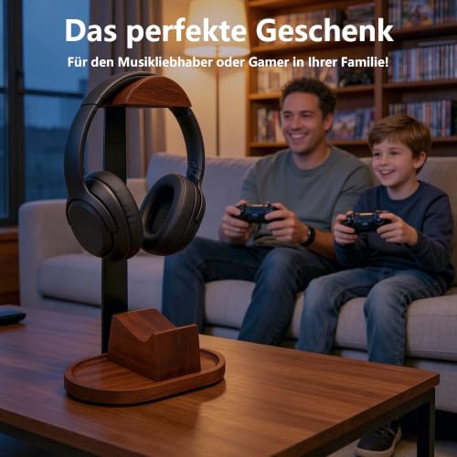 Detalle de Headset-Halterung Tisch DGVOOSX | Kopfhörerständer mit Gaming Controller Halter