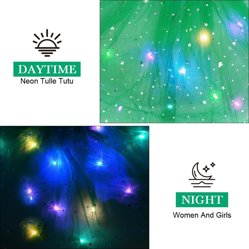 Detalle 2 de URAQT Gonna Tulle LED per Bambina con 3 modalità di illuminazione e cintura elastica