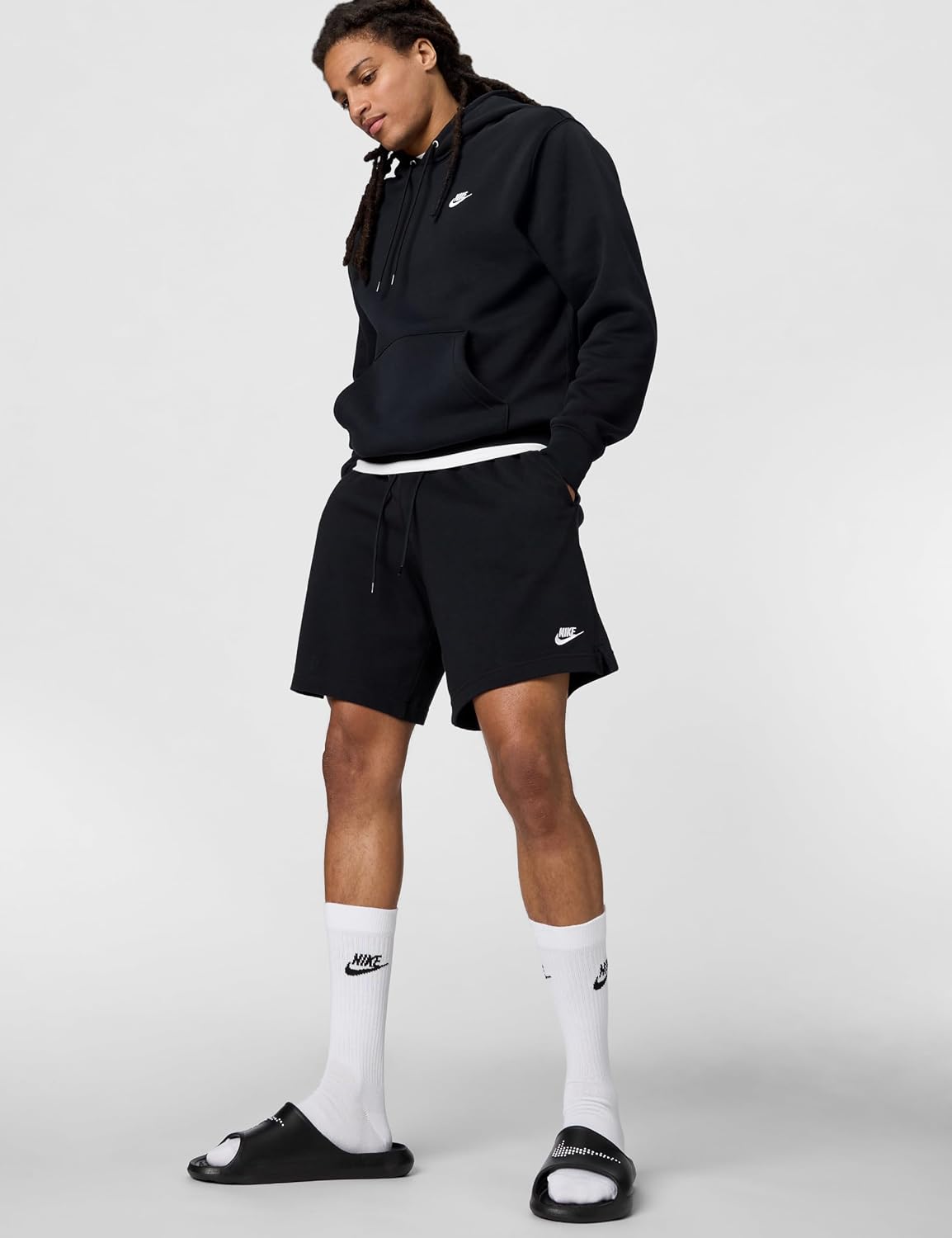 Thumbnail 2 de Nike Club Knit Shorty — męskie spodenki czarno-białe, XXL