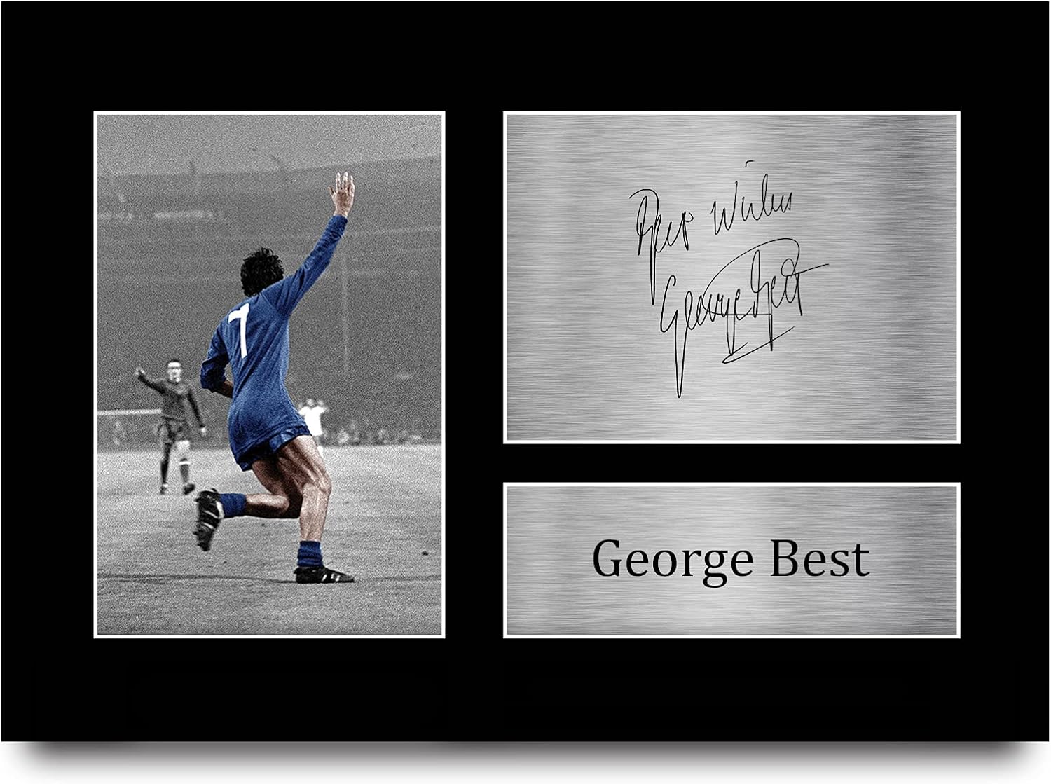Thumbnail 6 de HWC Trading FR A3 George Best printed memorabilia signed autograph photo display (A3 framed)