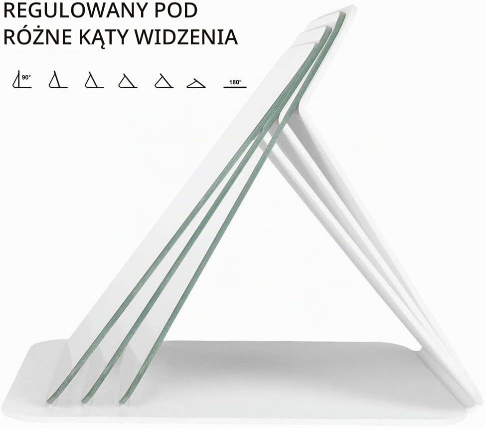 Detalle 1 de AYESY składane lusterko kosmetyczne 16 × 11 cm, białe, ze skóry PU
