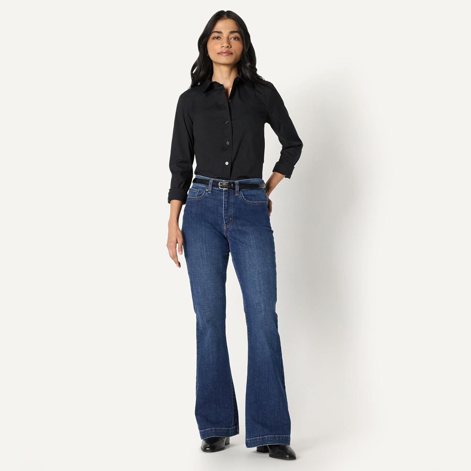 Thumbnail 4 de Amazon Essentials Damen Slim-Fit-Stretch-Popeline-Hemd mit Knöpfen