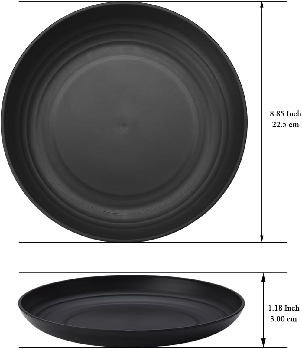 Detalle 2 de Kyraton kunststof dinerborden, 9 inch, set van 8, licht en magnetronbestendig