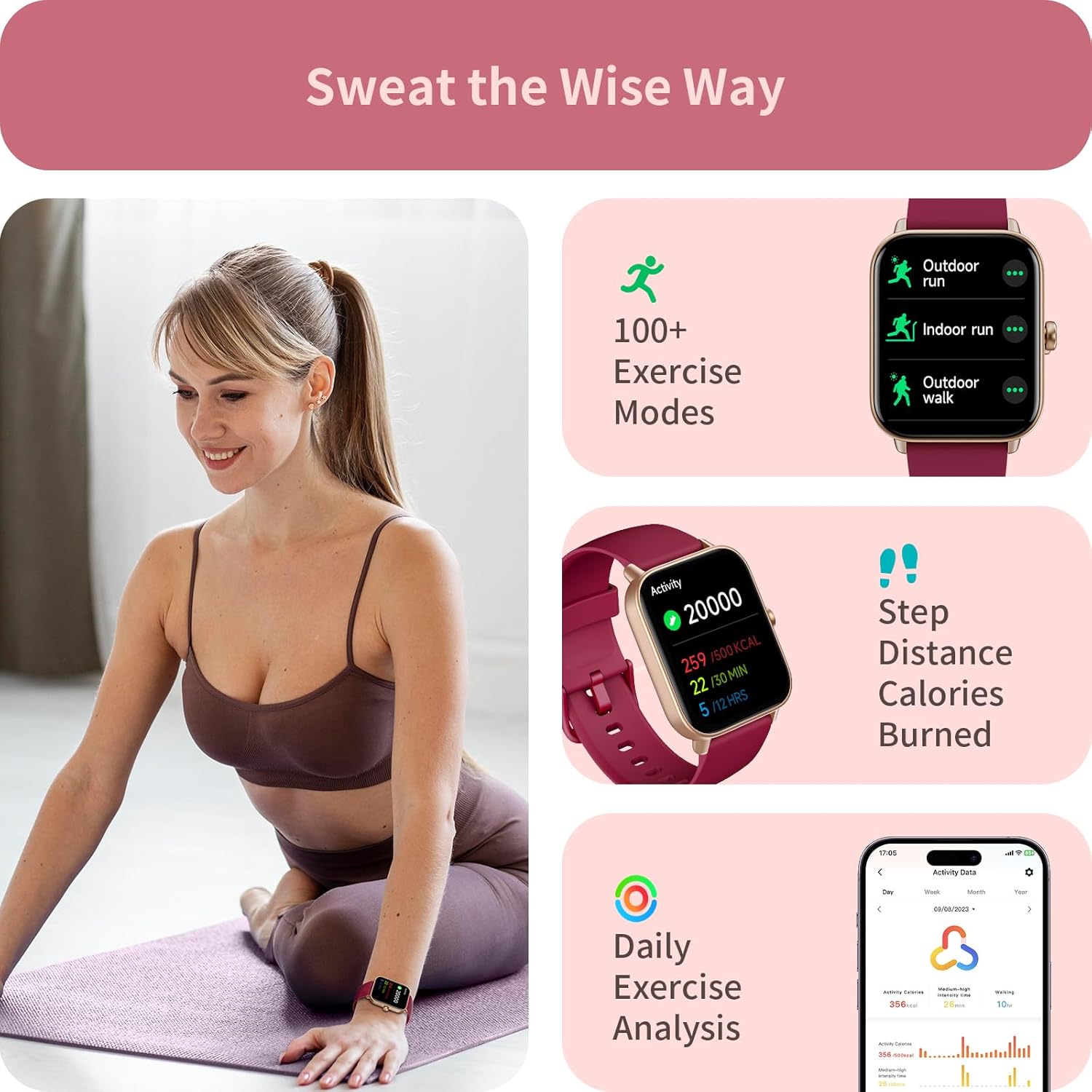 Thumbnail 3 de Smart Watch for Women with Alexa, Heart Rate, SpO2, Sleep Tracking & IP68 Calling