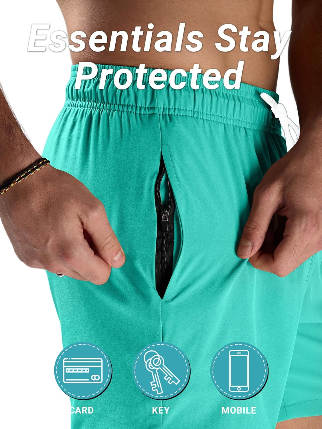 Thumbnail 4 de Arcweg Badehose Herren mit Reißverschlusstasche – atmungsaktiv, wasserabweisend und elastisch