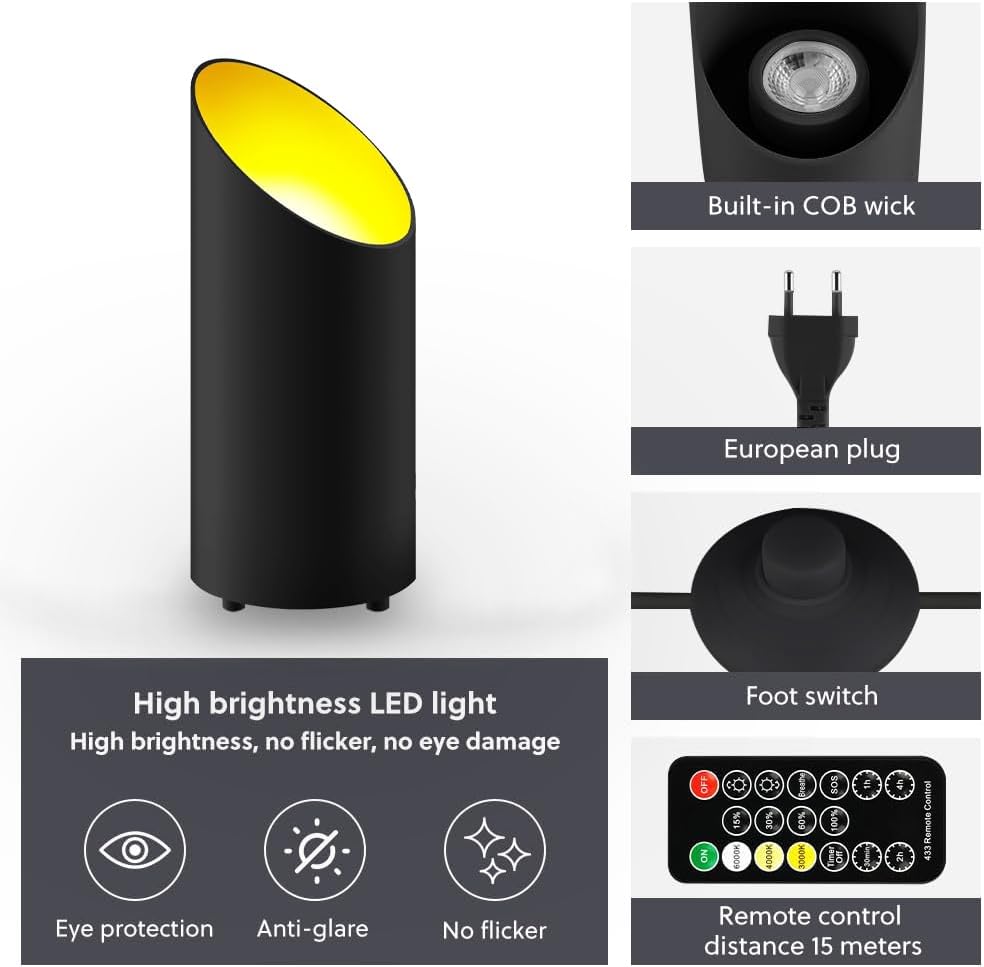 Detalle de Adiwo Spot LED Uplight – Spot de Sol 9W, Télécommande et Variations de Couleur