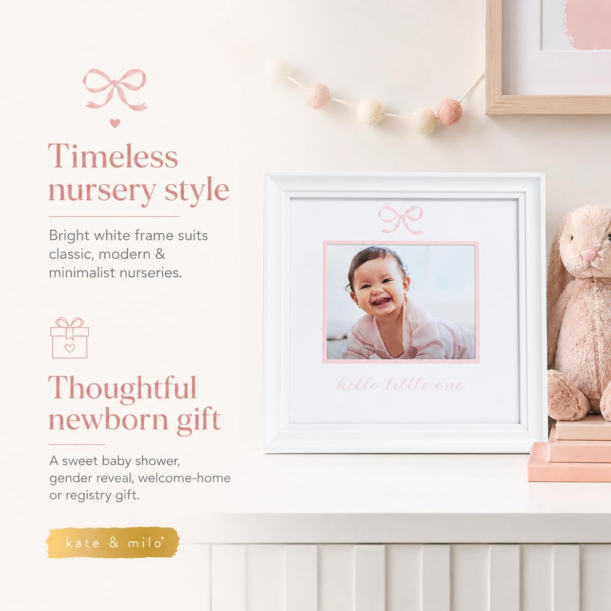 Detalle de Kate & Milo Baby Photo Frame, 3.5” x 4.5” Photo
