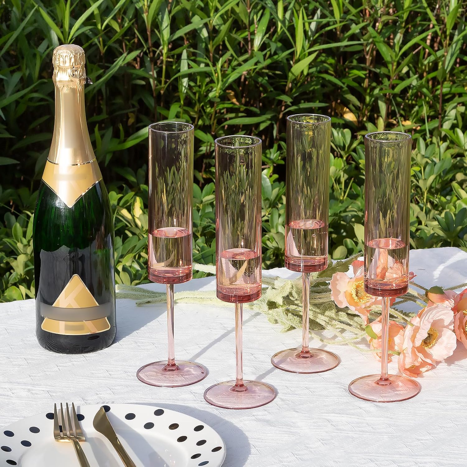 Thumbnail 5 de 6 Pink Champagne Flutes 5.4 oz ⚡