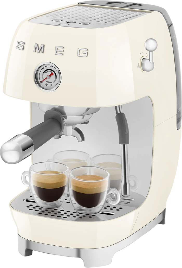 Thumbnail 6 de Smeg ECF03CREU Creme: Espressomaschine mit Manometer, cremigem Cappuccino und Latte Art
