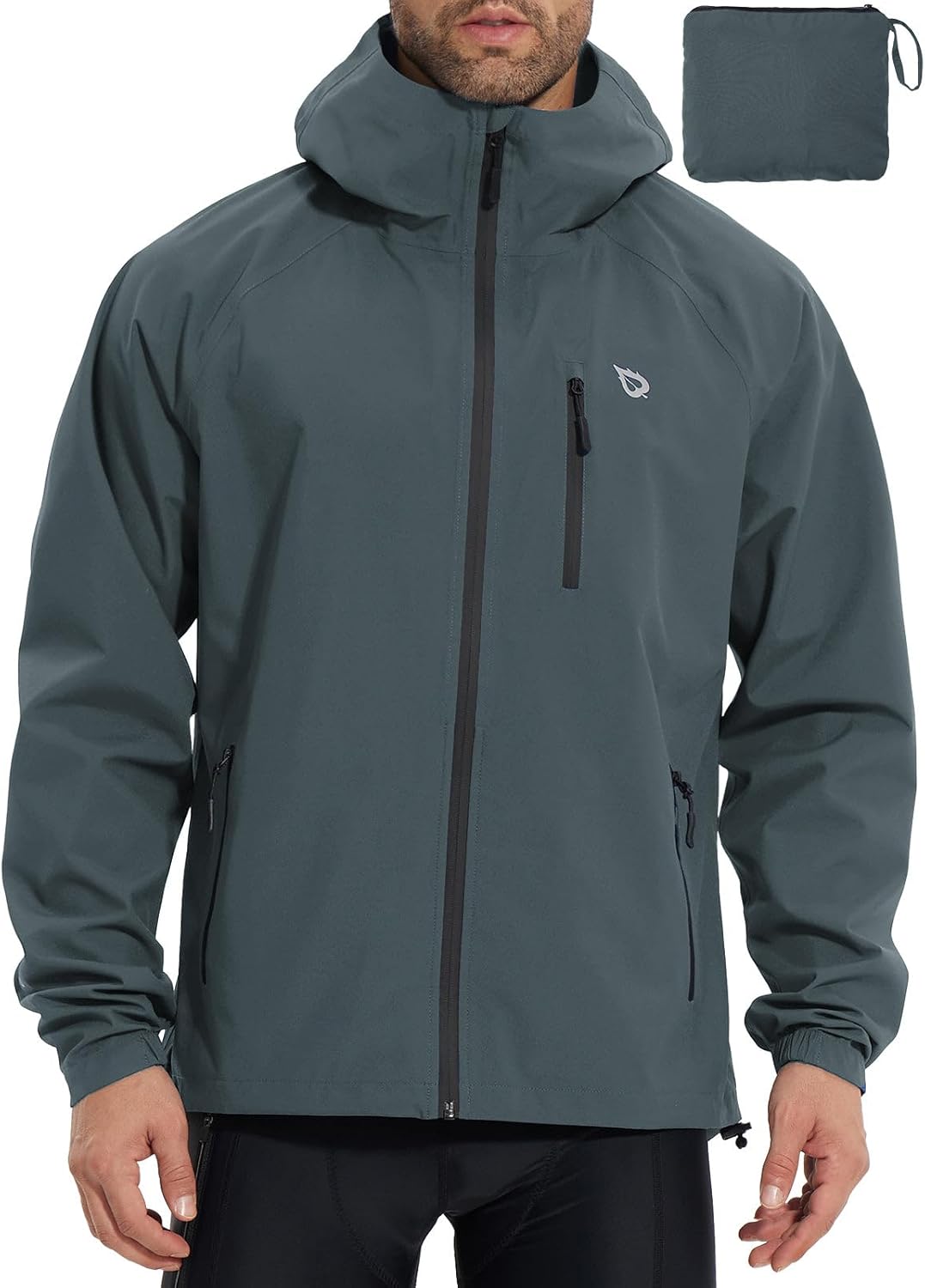 Thumbnail 6 de baleaf Herren Regenjacke – Wasserdichte Fahrradjacke mit Kapuze, atmungsaktiv 10000 mm